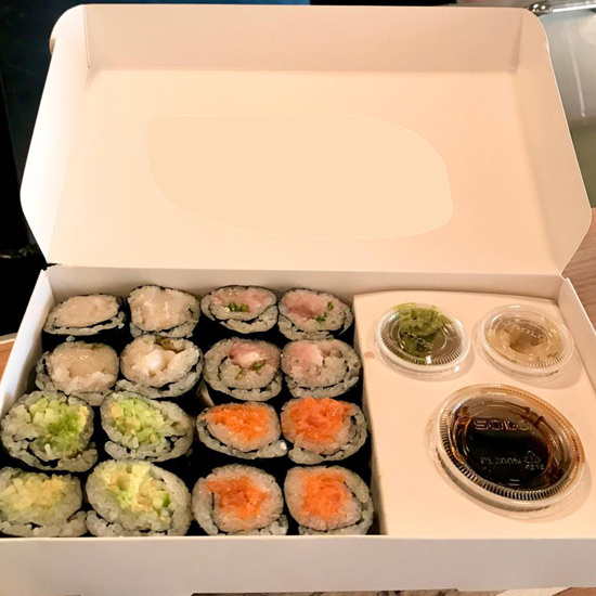 寿司外卖盒，纸质食品盒，寿司包装盒