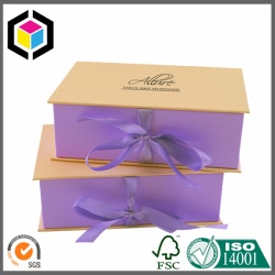 Satin Ribbon Close Cardboard Gift Paper Box