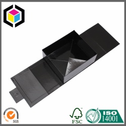 Glossy Black Color Folding Paper Gift Box