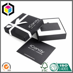 Luxury Uncoated Black Card Jewelry Cardboard Gift Box