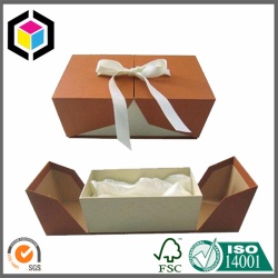 Satin Foam Inner Lining Middle Open Rigid Cardboard Gift Box