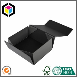 Matte Black Color Flat Pack Collapsible Gift Paper Box