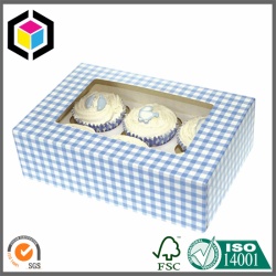 Color Transparent Window Cupcake Packaging Paper Box
