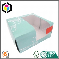 Custom Full Color Print Cardboard Cake Box with Window