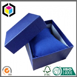 Blue Color Cardboard Watch Paper Box with Pillow