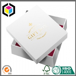 Luxury Gold Foil Stamping Rigid Cardboard Gift Box with Lid
