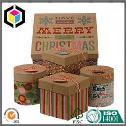 Shiny Glitter Color Cardboard Christmas Paper Gift Box