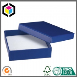 Soft Touch Foam Matte Blue Jewelry Gift Paper Packaging Box