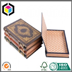 Chipboard Book Shaped Stationery Box Gift Paper Box