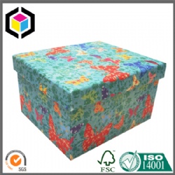 Two Pieces Colorful Printing Cardboard Paper Gift Box
