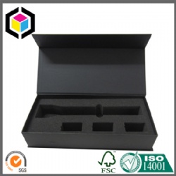 Foam Inlay Black Cardboard Paper Packaging Box for Flashlights