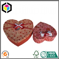 Custom Color Heart Shaped Cardboard Paper Gift Box