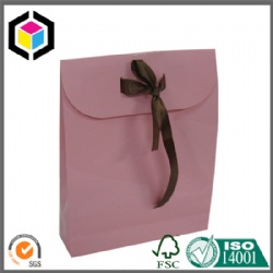 粉色印刷纸袋，小号纸质购物袋，纸袋工厂