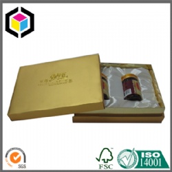 Gold Color Luxury Paper Gift Packaging Box for Bottle