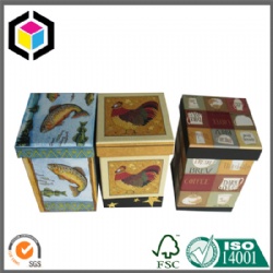 Two Pieces Setup Color Print Rigid Paper Gift Box with Lid