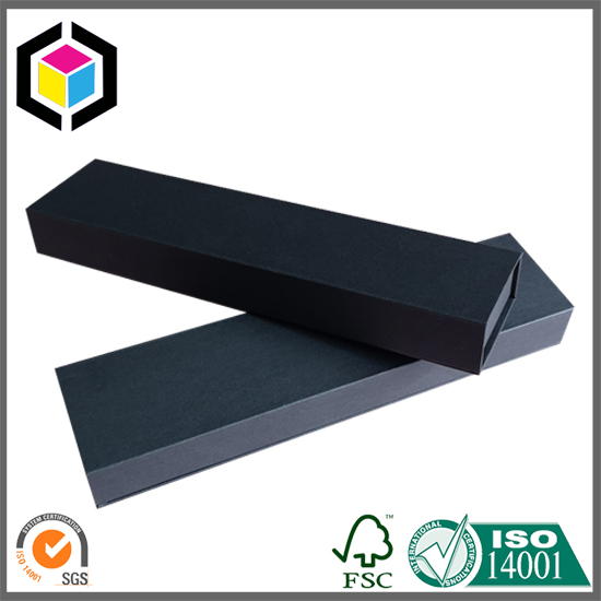Black Color Rigid Chipboard Paper Box for Folding Ruler