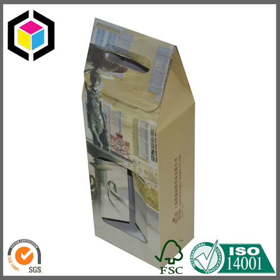 Two Bottle Wine Corrugated Packaging Box