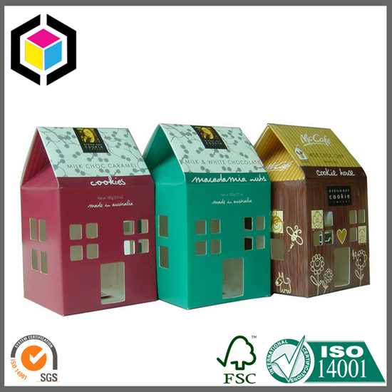 House Shape Color Print Paper Box