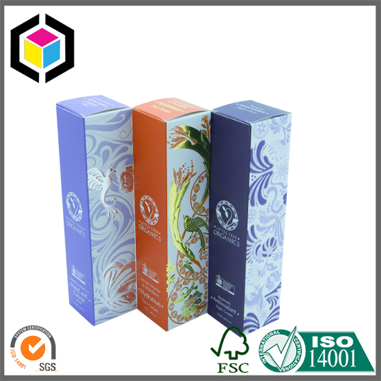 Colour Hot Foil Print Logo Skin Care Packaging Paper Box