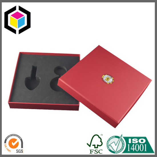 Black Color EVA Insert Gift Packaging Box Lift Off Lid Format