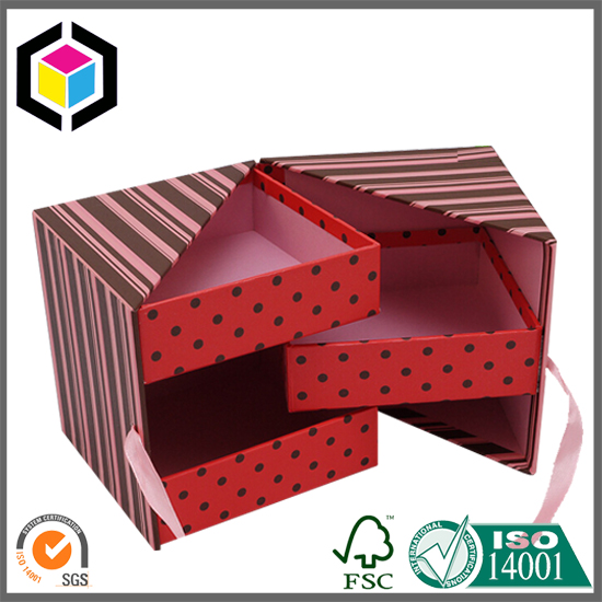Multi Drawer Colorful Cardboard Jewelry Gift Box