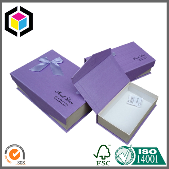 OEM Factory Printing Ribbon Folding Cardboard Gift Box