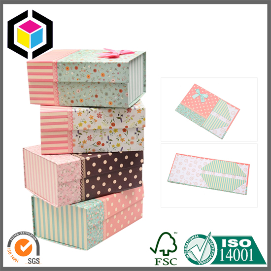 Matte Color Printing Foldable Cardboard Gift Box with Magnet