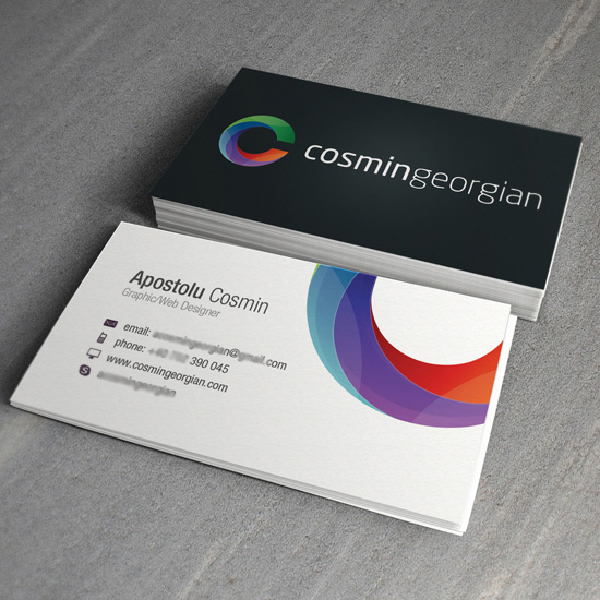 90x54mm business card made of ivory board