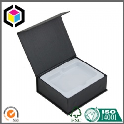 White Plastic Insert Black Color Rigid Cardboard Paper Box China