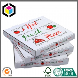 White Color Print Corrugated Fresh Hot Pizza Box