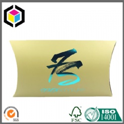 Green Hot Foil Logo Hair Extension Cardboard Paper Pillow Box
