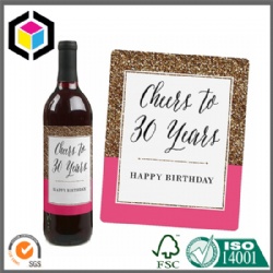 Personalized Color Print Stylish Paper Wine Labels
